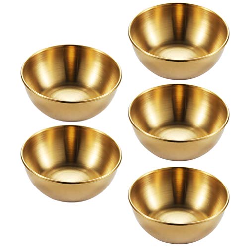 Cabilock 5 peças de aço inoxidável para molhos, pratos, condimentos, porção Ramekins, molhos para ap