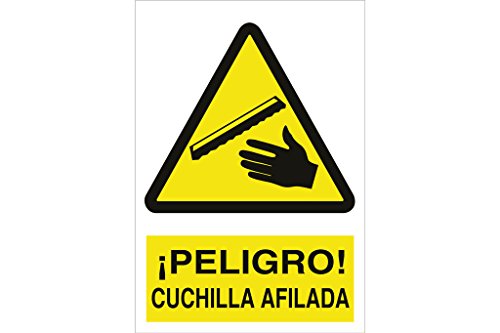 Plimpo Señal Adhesiva 210X148 Mm. ¡Peligro! Cuchilla Afilada En Oferta Cofan A34Ad210148 Señal Adhesivo, 210 X 148 Mm