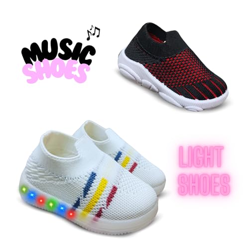 Image of Kids Trending Slip-On Shoes Combo, Pack of 2 (Light Shoe + Musical Shoe)