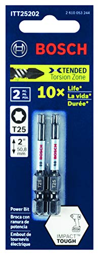 BOSCH ITT25205 5-Pack 2 In. Torx #25 Impact Tough Screwdriving Power Bits - image 2