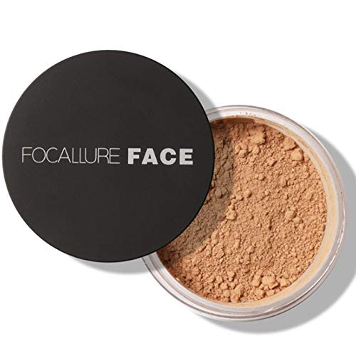 FOCALLURE Translucent Loose Face Setting Powder,Long-lasting Oil Control Waterproof Sweat-proof Concealer without Makeup Powder, Beauty Make Up for Light and Dark Skin Tones