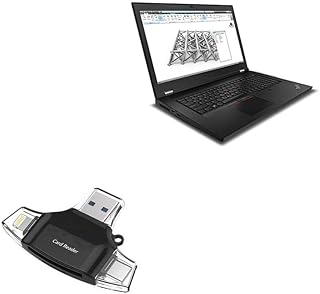 BoxWave Smart Gadget Compatible with Lenovo ThinkPad P17 (20SN) - AllReader SD Card Reader, microSD Card Reader SD Compact USB - Jet Black
