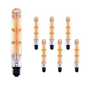 CROWN LED 6x Langwerpige Edison Gloeilamp – E27 lamp – Dimbare lamp – 4 W, Warm Wit 230 V, EL07 – Vintage Lamp in Retro…