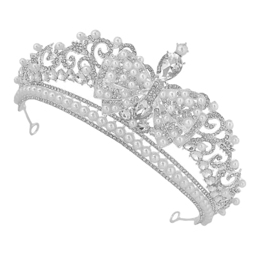 Tocado de boda princesa para fiestas de cosplay y comuniones en plata