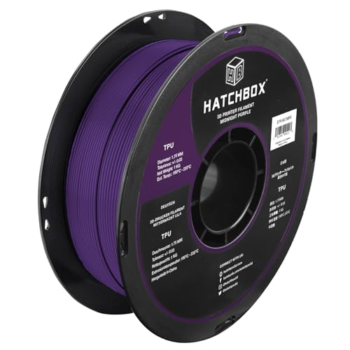 HATCHBOX 1.75mm Midnight Purple TPU Filament 1kg