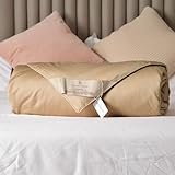 CUDDLE DREAMS Tencel Silk Comforter, Eucalyptus Lyocell Tencel Shell with 100% Long-Strand Silk Filling, Cool to The Touch, All Season Duvet for Hot Sleepers (Taupe, King)