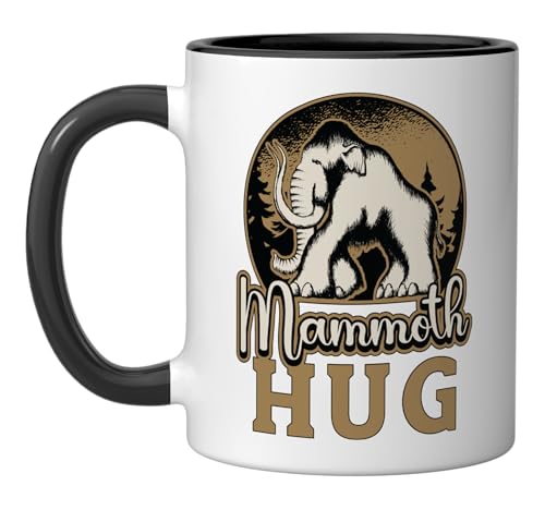 Taza de Cerámica Woolly Mammoth Negro y Blanco miniatura 1