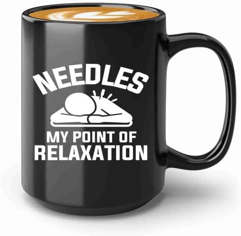 Acupuncture Coffee Mug 15oz Black -Needles My point - Chiropractors Physical Therapists Physician Assistants Naturopathic Physicians Massage Therapists., BHUGSLEADER8526