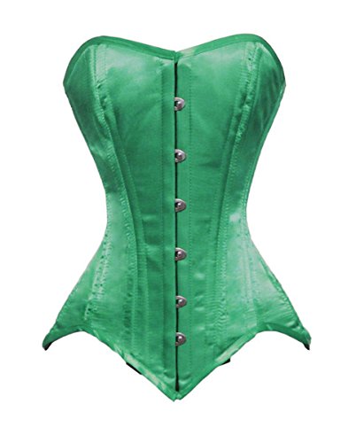 luvsecretlingerie Heavy Duty 26 Double Steel Boned Waist Training Satin Overbust Tight Shaper Corset #8851-OT-SA