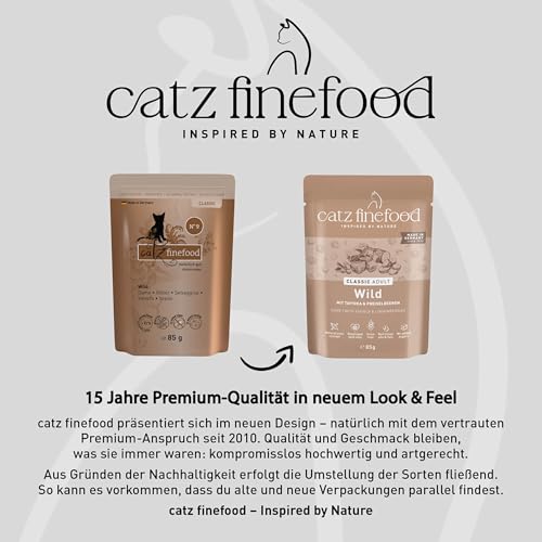 catz finefood Classic Wild Katzenfutter nass, 16 x 85g Pouch