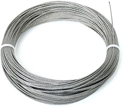 Picture Hanging Wire， 100Feet Picture Wire，50LBS Heavy Duty Stainless Steel Wire   for Mirror Hanging Hardware， Picture, Lamps， Artwork Paintings,Portraits (100FEET)