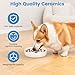 IDOGCHEW Antischlingnapf Hunde Keramik, Slow Feeder Hundenapf Ø 20.5cm, Futternapf Hund für mittelgroße und große Hunde, rutschfest, spülmaschinenfest, lebensmittelechtes Material (weiß)
