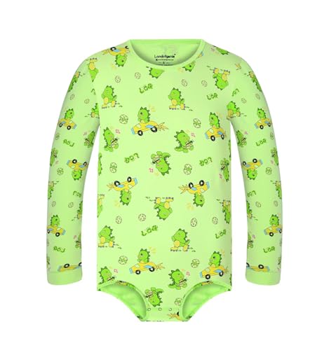 Landofgenie Langarm Onesie für Herren Bodysuit Pyjama One Piece Männer Bedruckte Body Strampler Dinosaurier - Druck XL