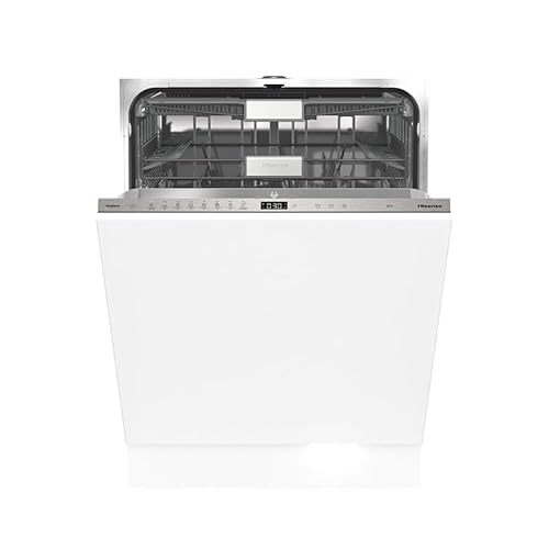 Hisense HV693C60AD - Lavavajillas integrado total de 60 cm con autodosis, WiFi y motor inversor, 16 cubiertos, tercera cesta, 42 dB, inicio retardado, total Acqua Stop, 7 programas 7 temperaturas