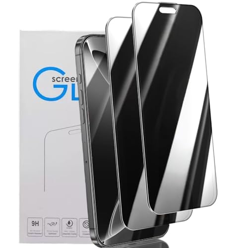 【360°覗き見防止】GAOYYDS For iPhone 17 Pro Max ガラスフィルム(2枚) 対応 iphone17promax 360度 上下左右つ方向のぞき見防止 全面保護 9H硬度 日本旭硝子素材製強化ガラスフィルム 超耐久 超簡単貼り付