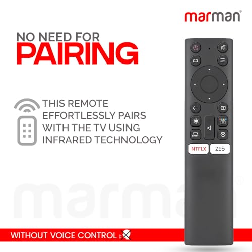 Image of marman Compatible with Nokia Tv Remote Control Suitable for Smart 4K LED UHD Android Television Without Voice Command and Google Assistant with Specific Netflix and ZEE5 Hotkeys