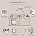 GEMII Diaper Caddy Organizer - Large Baby Caddy Organizer with Handle for Newborn Essentials Boy or Girl (Oatmeal, Large)