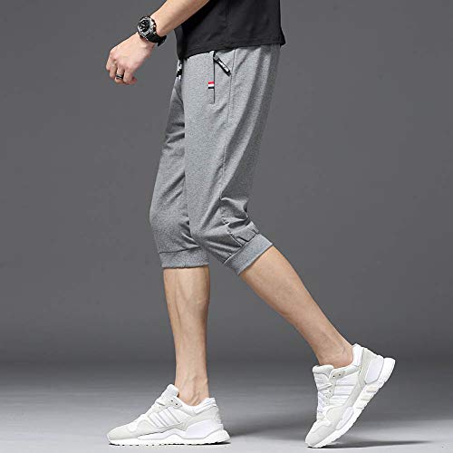 Shorts masculino de algodão com estampa de capri e calça de corrida 3/4 da yuyangdpb com cordão e bo