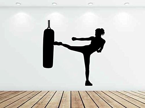 Kick Boxing Kickboxer Vinyl Wall Decal Sticker By LKS Trading Post