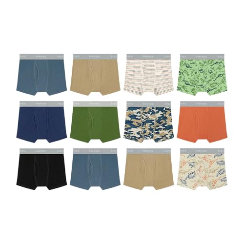 Image of Hanes boys Underwear Boxer Briefs Pack, 8-pack, Cotton-stretch Dyed Boys' Underwear, Moisture-wicking