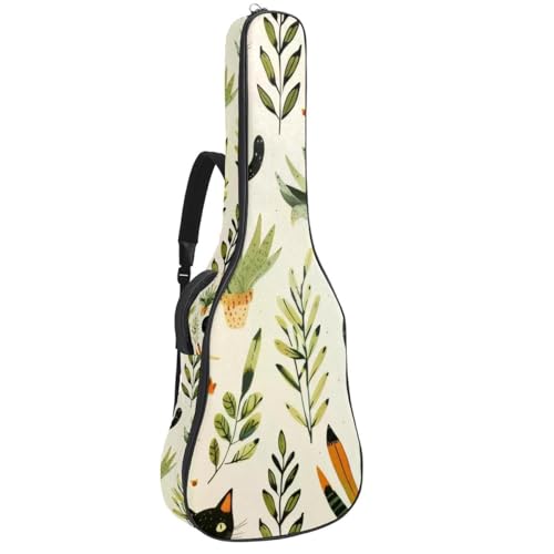 Sac à dos pour guitare acoustique de 109 cm léger avec 2 poches étui souple