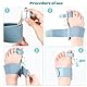 DEARBAG Hallux Valgus Korrektur, 90° Verstellbarer Orthopädischer Knopf für Links Rechts Fuß, Universalgröße Bunion-Entlastung für Tag & nach Zehen Unisex, Reduziert Hallux Valgus Belastung (Grau)