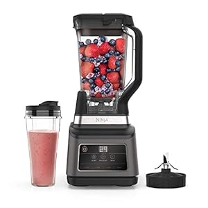 NINJA 2-in-1 blender met Auto-iQ (BN750UK) 1200 W, 2,1 liter kan, 0,7 liter beker, zwart/zilver