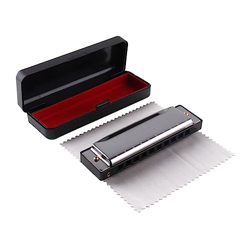PacuM Harmonica par Instrument Clé 10 Trous 20 Tons Portable Noir Harmonica Harpe Orgue à Bouche Instrument de Musique en Acier Inoxydable for Débutant Harmonica - Les Beatles, Paul McCartney, John Lennon, RIngo Starr, George Harrison PacuM Harmonica par Instrument Clé 10 Trous 20 Tons Portable Noir Harmonica Harpe Orgue à Bouche Instrument de Musique en Acier Inoxydable for Débutant Harmonica – Image 4