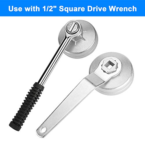 Betooll BRT-14-0103 23Pcs Aluminum Alloy Cup Type Oil Filter Cap Wrench Socket Removal Tool Set 1/2 Inch Dr. thumb #2