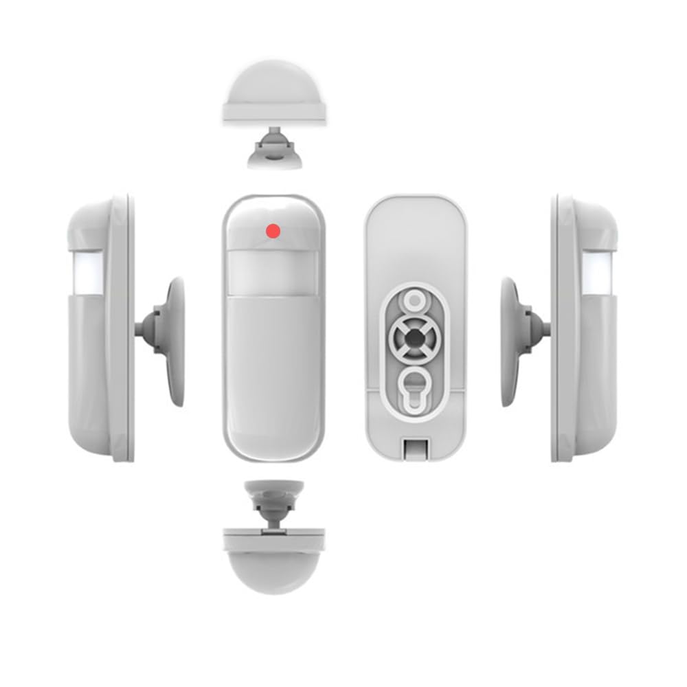 WEALLIN 4G+WiFi Tuya APP Wireless Home Security Burglar Alarm System, Compatible with Alexa and Google, Auto Dialer, Touch Keypad Control (Wireless PIR Infrared Detector * 1 Pcs)