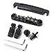 Abr-1 Style Tune-o-matic Bridge Tailpiece Roller Saddle Bridge for Gibson Les Paul Gear Replacement (black)