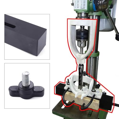 Quadratische Loch-Bohrmaschine-Anbau mit 4 Bits, Heavy Duty-Morting-Meißel-Kit für die Holzbearbeitung, Präzisions-Bank-Werkzeug für Dübel und Zapfen, langlebige Stahlkonstruktion