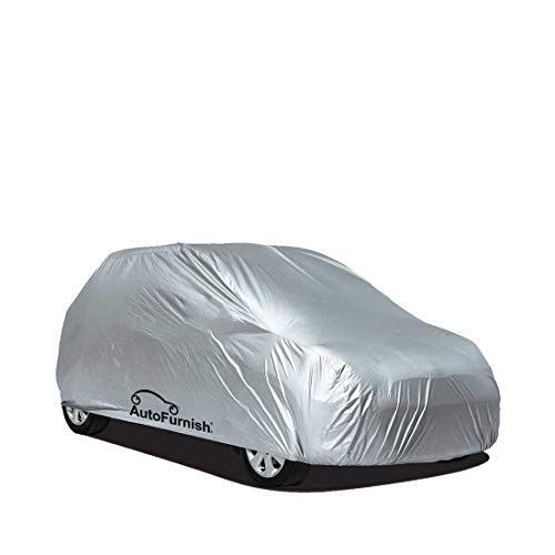AutoFurnish MATTY Silver Car Cover – Maruti Suzuki Zen | Water Resistant | Triple-Stitched | Dust And Heat Protection | 2X2 Matty Fabric | Elastic Bottom| Heavy Buckle | Stylish Car Accessories (Silver) For Rs. 399 @ 55 %