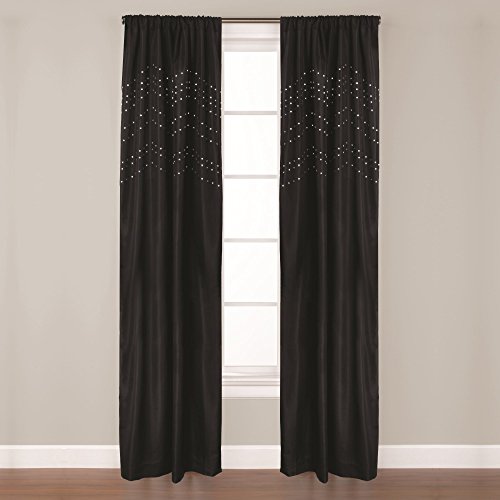SKL Home by Saturday Knight Ltd. Madden Panel, Black, 42 inches x 63 inches