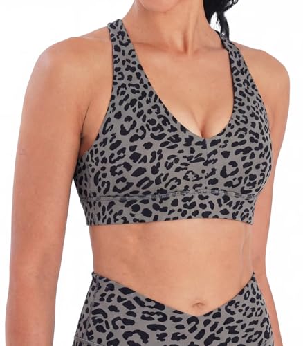 Image of Sunzel Strappy V Neck Criss Cross Back Sports Bra for Women | Removable Pads, Buttery Soft, Four-Way Stretch, Criss Cross Back, V Neck Contour Fit, Medium-Light Support, Yoga Workout Gym