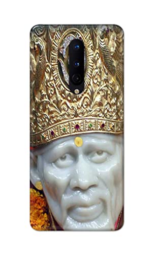 Image of PRINTFIDAA Sai Baba Lord Shiridi Great God Hinduism Hindu Religious Printed Designer Hard Case for OnePlus 8 (6.55 inch) Back Cover -(e) RPM1005