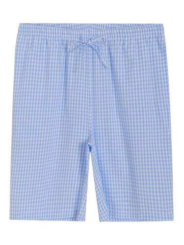Image of Latuza Women's Cotton Bermuda Long Pajama Shorts Seersucker PJ Sleep Shorts