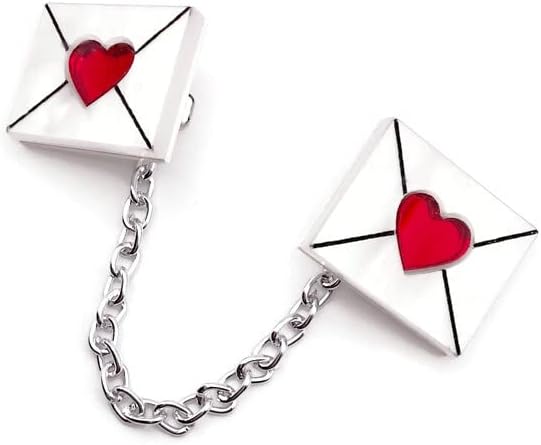 Love Letter Sweater or Cardigan Clip, Valentine's Day Heart Envelope Sweater Guards