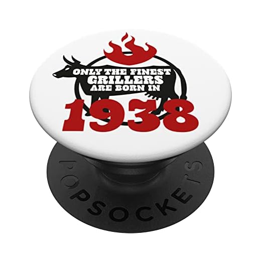 Solo los mejores asadores nacen en 1938 - 84 cumpleaños PopSockets PopGrip Intercambiable