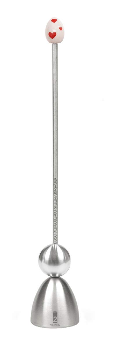 Take 2 Germany Hearts - Clack 99004/32 Egg Shell Break Point Creator Stainless Steel With Ceramic Heart Motif