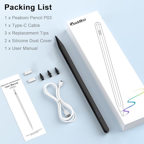 Lápiz de carga rápida de 15 minutos compatible con iPad Air M2 y modelos Pro M4 7