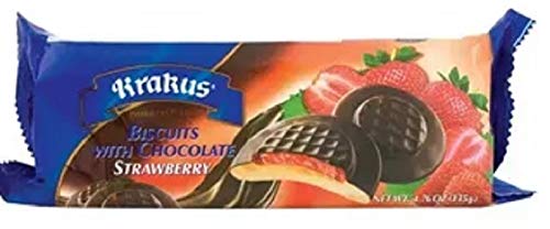 Amazon.com : Krakus Raspberry Biscuits in chocolate 135g Poland ...