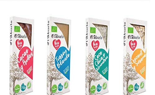 Lote turrones Biolovers El Abuelo 4x 200grs - Ecológicos Apto para Veganos y Sin Gluten