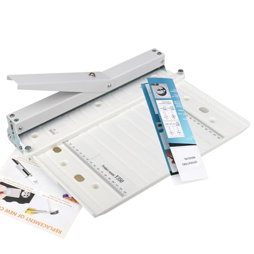 Manual Paper Creaser 13.78Inch Creasing Machine with Extended Positioning Block Paper Folder Folding Machine for Paper Book Covers Cardstock Brochures Invitations (Portable Style