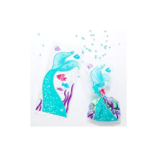 Unique Party Cellophane Bags: Cellophane Mermaid Party Bags, Pack of 20