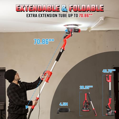 Revvstark Drywall Sander, Electric Drywall Sander With Vacuum Dust Collection 7.33-Amp 880W thumb #4