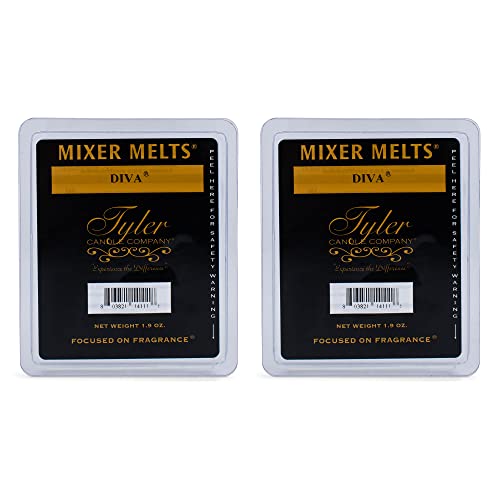 Tyler Fragranced 1.9 Ounce Tart Mixer Melts Set of 2, Diva