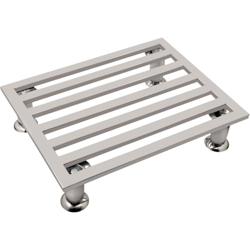 Image of Stainless Steel Square Heavy Durable Stool | Modern Design Stool Chair for Bathroom, Kitchen, Home & Garden (36cm x 28cm x 9 cm)