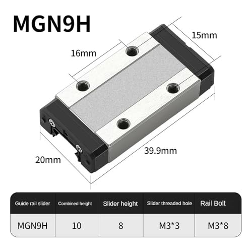 Guide linéaire MGN9H de 350mm pour corriger les défauts d'alignement de votre machine - 2