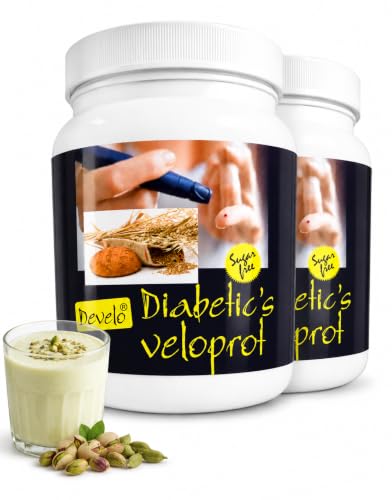 Image of Develo Diabetic Protein Powder Sugar Free Nutrition for diabetes Care - 2kg (Pack of 2) Elaichi Pista
